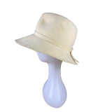 ADOLFO II Frances Berman Womens Ivory Felt Wide Brim Hat Accent Vintage