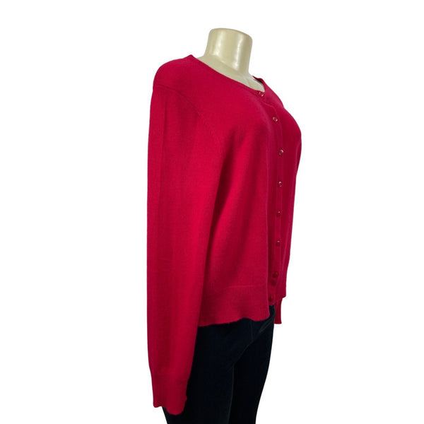 Charter Club Luxury Women's Cashmere Red Long Sleeve Blouse Shirt Sz L - NWT