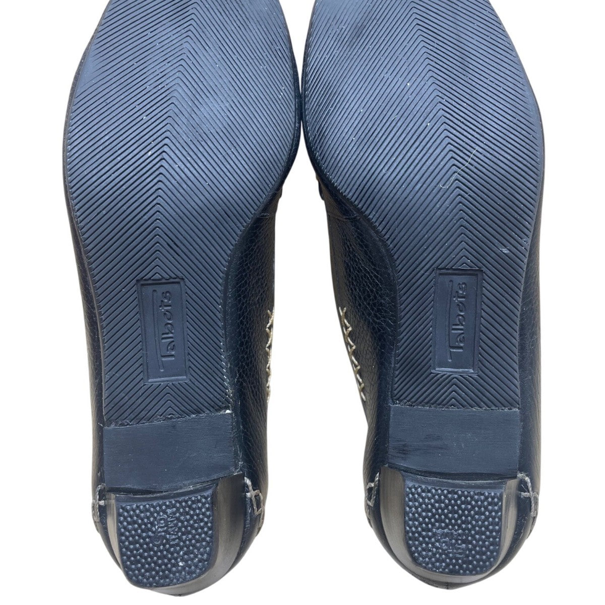Talbots Women’s Black Leather Gold Chain Slip-On Primo5 Heeled Loafers Size 6M