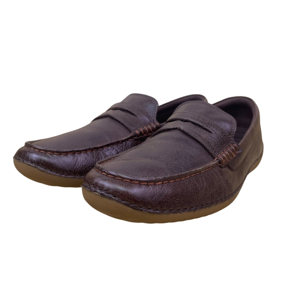 Cole Haan Men’s Brown Leather Penny Loafers Motøgrand Driving Moccasin Sz 10.5M
