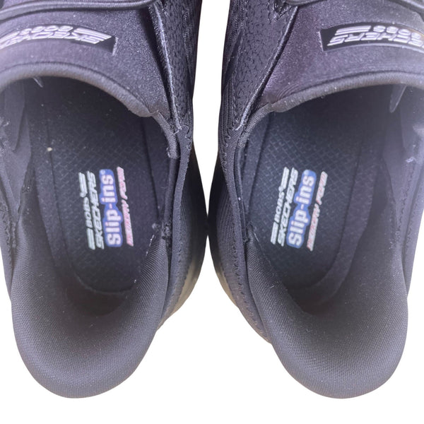 Skechers Women’s Black Mesh Memory Foam Hands Free Slip-Ins Bobs Sneakers Sz 12