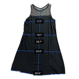 Eileen Fisher Womens Black Sheer Open Cardigan & Silk Dress Set Sz M