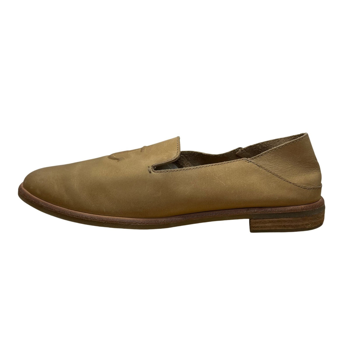 Sperry Women’s Tan Leather Embossed Anchor Design Casual Slip-On Loafers Size 10