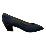 Karen Scott Women’s Navy Leather Block Ellen I Heel Pumps Size 9C
