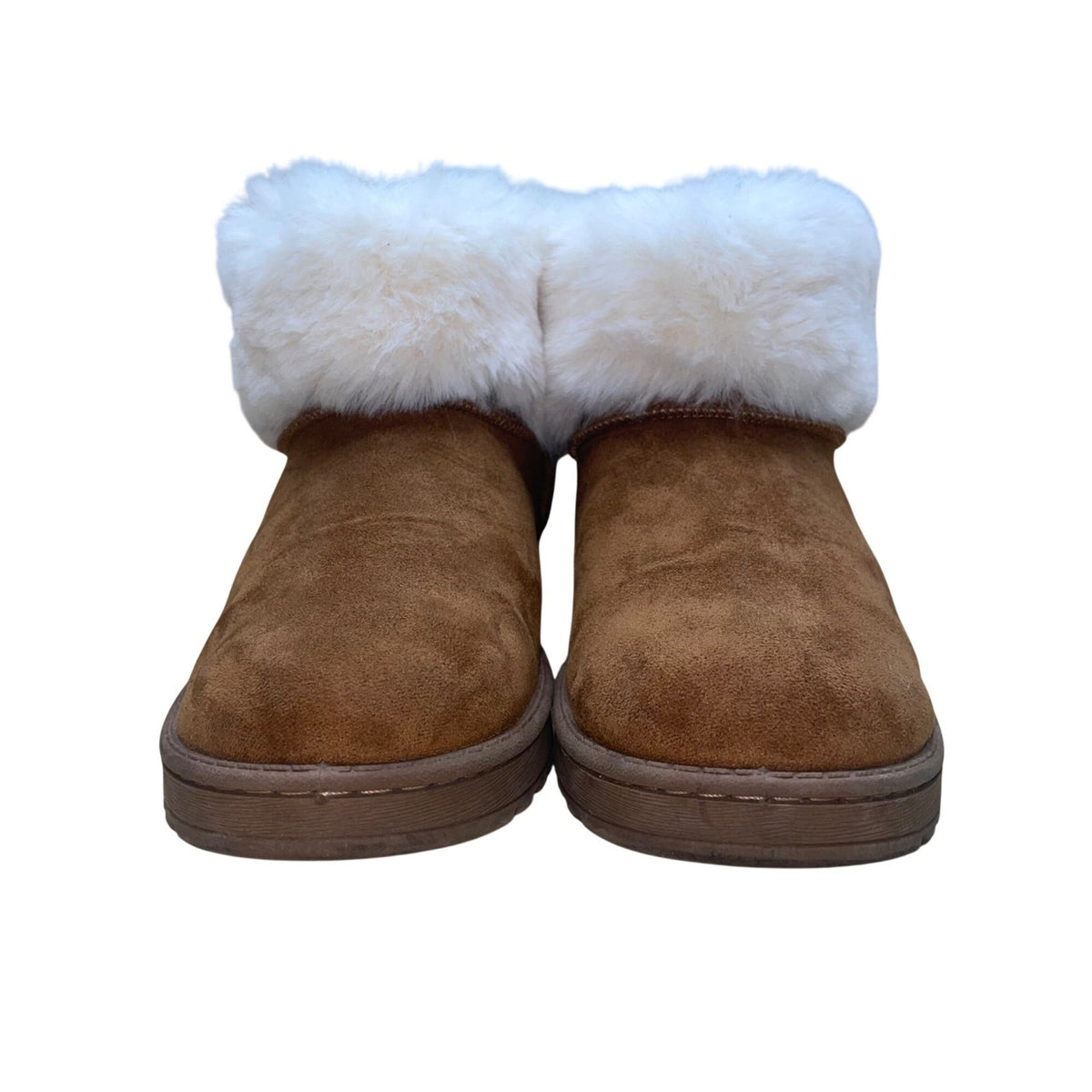 Cliffs Women’s Brown Faux Fur-Lined Suede Warm Winter Ankle Boots Size 8.5M