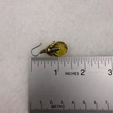 Antique Brass-tone Womens Honeybee Jewelry Set Necklace & Earrings Yellow Glass