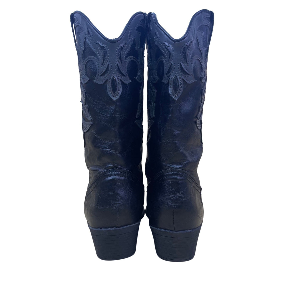Madden Girl Women’s Black Embroidered Western Cowboy Boots Size 7.5M
