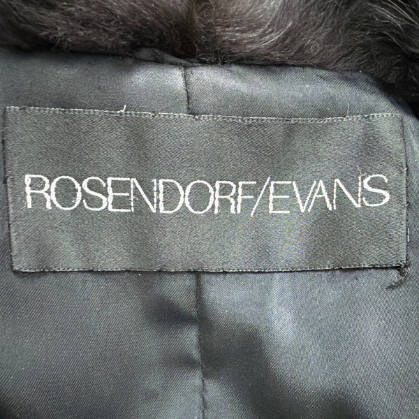 Rosendorf/Evans Womens Black Genuine Mink Fur Coat Luxurious Vintage Sz M