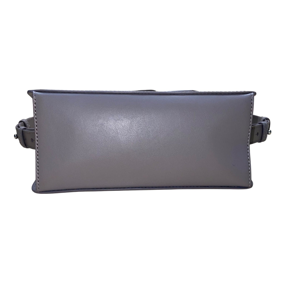 Wera Women’s Gray Leather Envelope Flap Adjustable Strap Compact Crossbody Bag