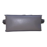Wera Women’s Gray Leather Envelope Flap Adjustable Strap Compact Crossbody Bag