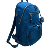 Tumi Women’s Blue Nylon With Multiple Zipper Pockets Adjustable Straps Backpack