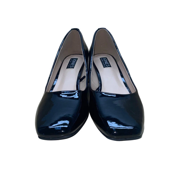 Jones New York Women’s Black Patent Low Block Heel Audley Pumps Size 8.5M