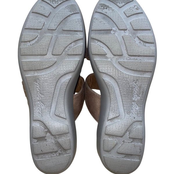 Easy Spirit Women’s Brown Cushioned Footbed Kaitrin Wedge Sandals Size 10M