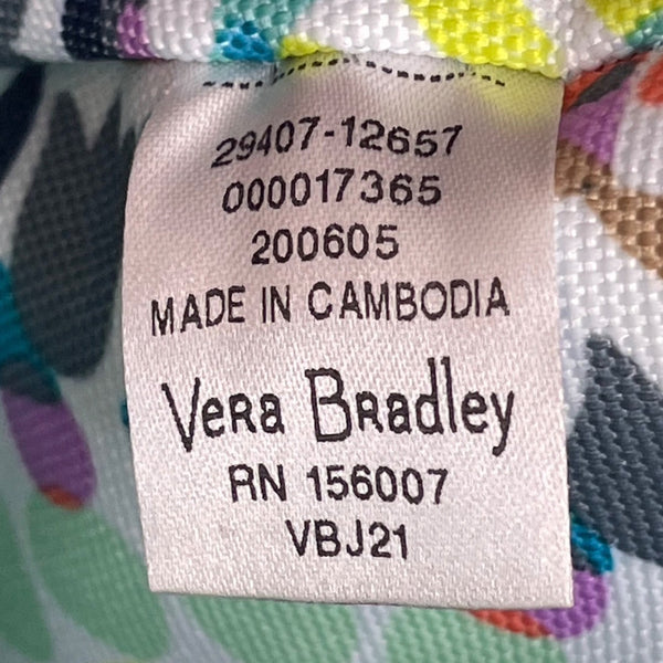 Vera Bradley Multicolor Sunny Medallion Pattern Open Top Handles Tote Bag