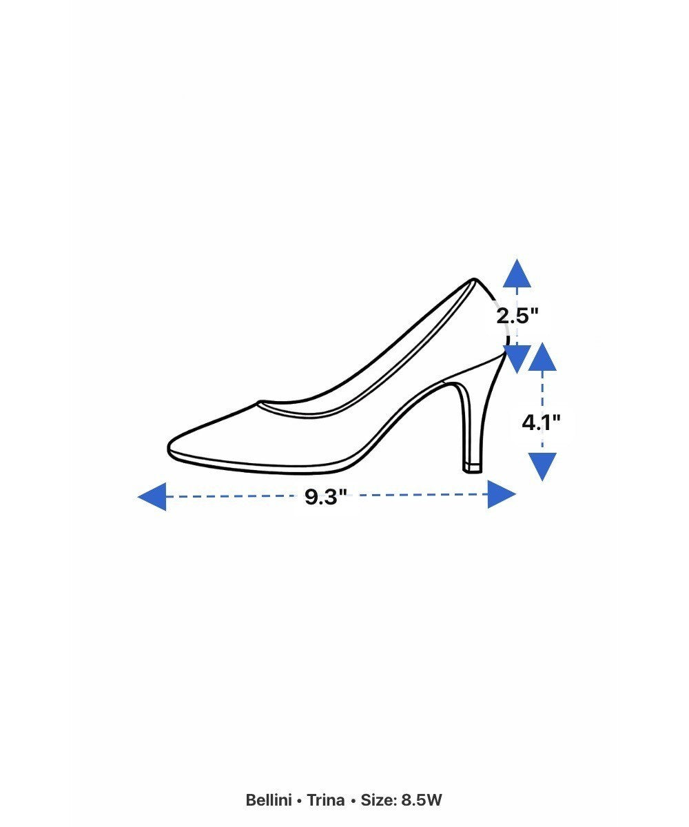 Bellini Women’s Black Patent Leather Laser Cut Pointed-Toe Trina Heels Size 8.5W