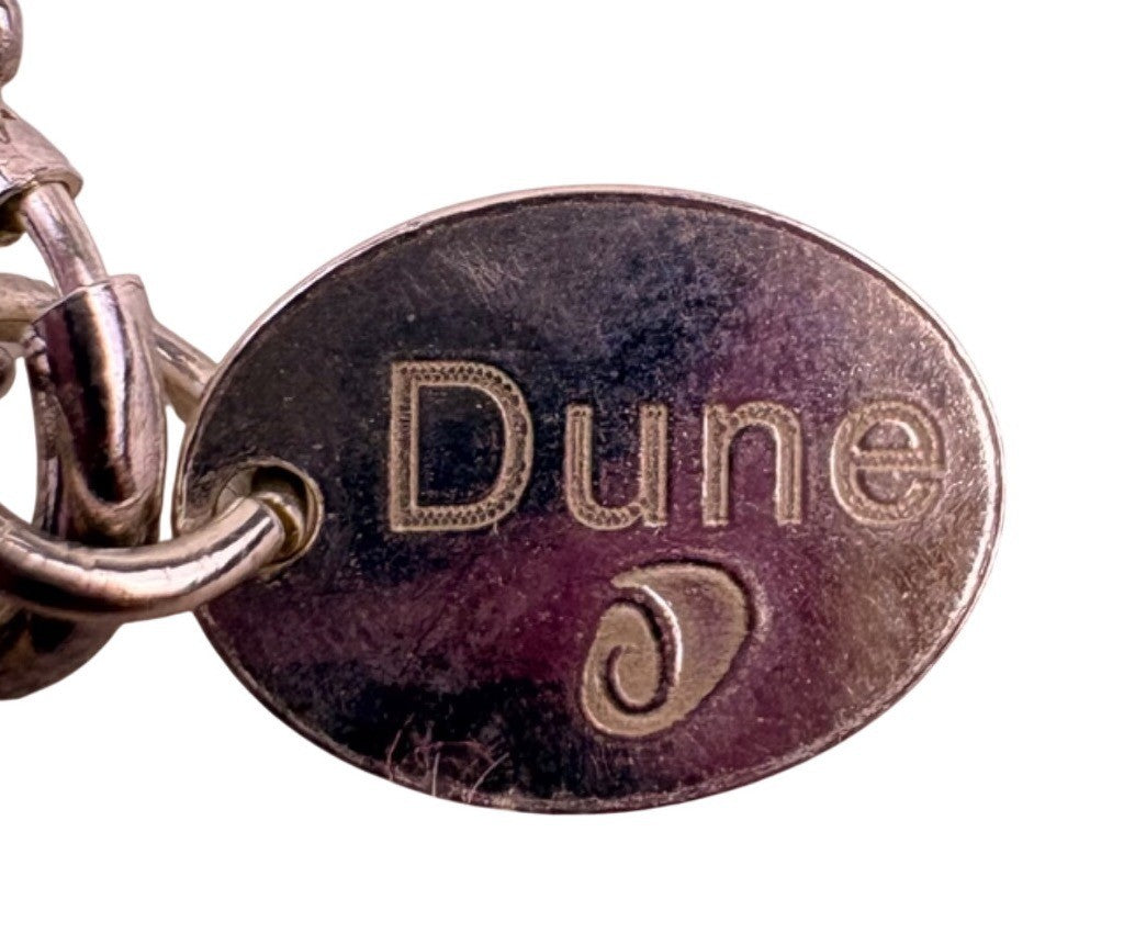 Dune Womens Silver Tone 925 Sterling Chain Necklace Made In Italy 
