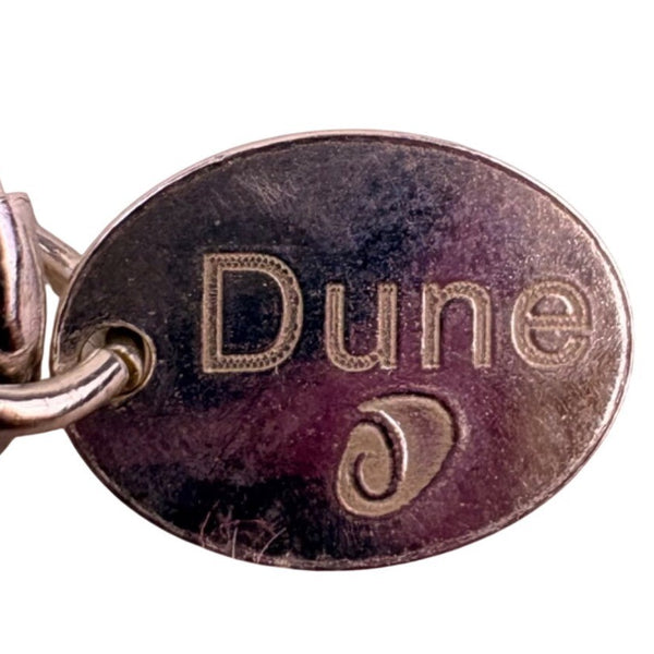 Dune Womens Silver Tone 925 Sterling Chain Necklace Made In Italy 