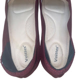 Veittes Women’s Burgundy Woven Slip-On Casual Ballet Flats Size 11W