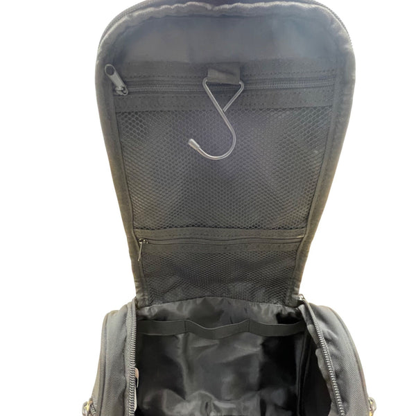 Samsonite Black Nylon With Zipper Pockets & Hook Travel Toiletry Kit Bag