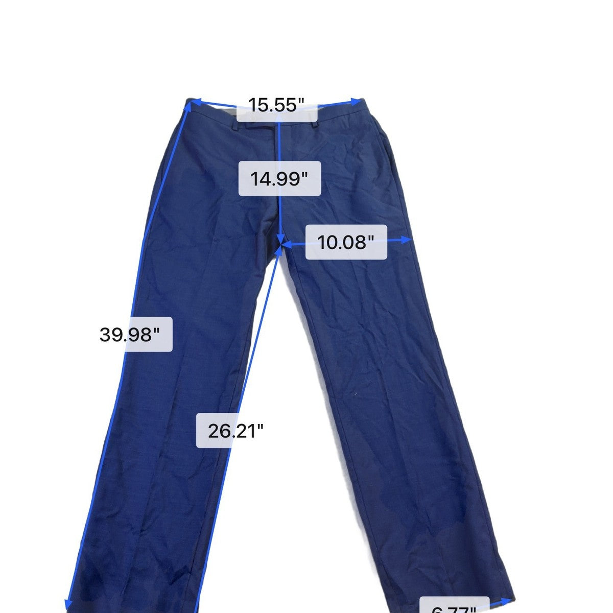 Calvin Klein Mens Blue Slim Fit Dress Pants  Classic Trousers Size 32W X 30L 