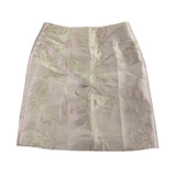 Tahari Womens Ivory Metallic Floral Skirt A-Line Elegant Size 4 
