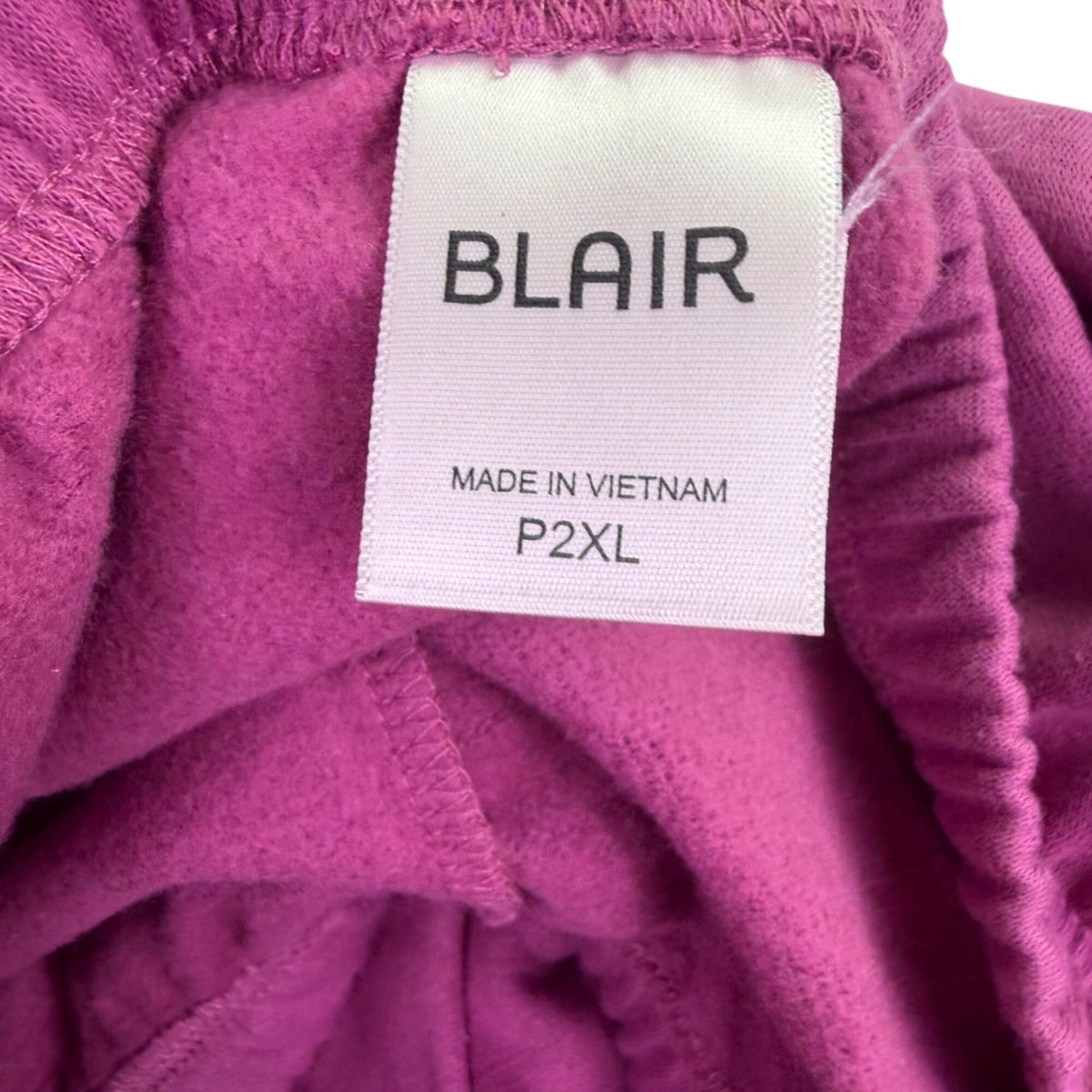 Blair Womens Pink Embroidered Pullover Sweatshirt & Elastic Waist Pants Sz P2XL
