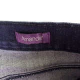 Gloria Vanderbilt Womens Dark Wash Denim Amanda Cuffed Capri Jeans Size 16S