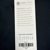 CRZ Yoga Womens Black High-Waist Stretch Leggings Nylon & Lycra Size XL - New