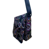 Vera Bradley Women’s Black Paisley Bold Floral Pattern Adjustable Messenger Bag
