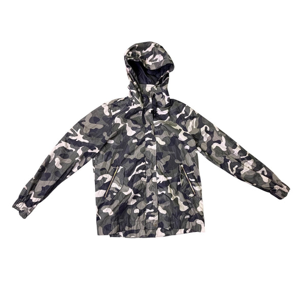 Ci Sono Mens Camouflage Hooded Windbreaker Jacket Waterproof Outerwear Size M