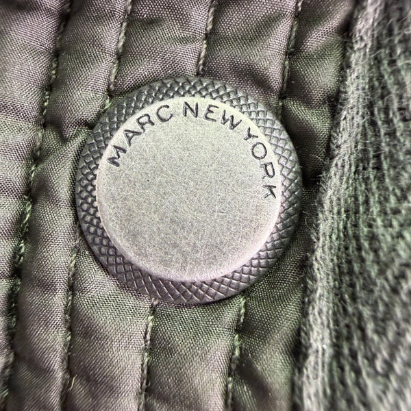 Marc New York Womens Green Hooded Quilted Jacket Lightweight Warm Size M