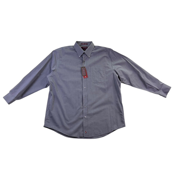 Nordstrom Mens Blue Cotton Button-Down Dress Shirt Size 17 1/2 34