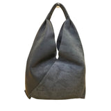 Anthropologie Women’s Navy Blue Textured Leather-Style Slouch Design Handbag