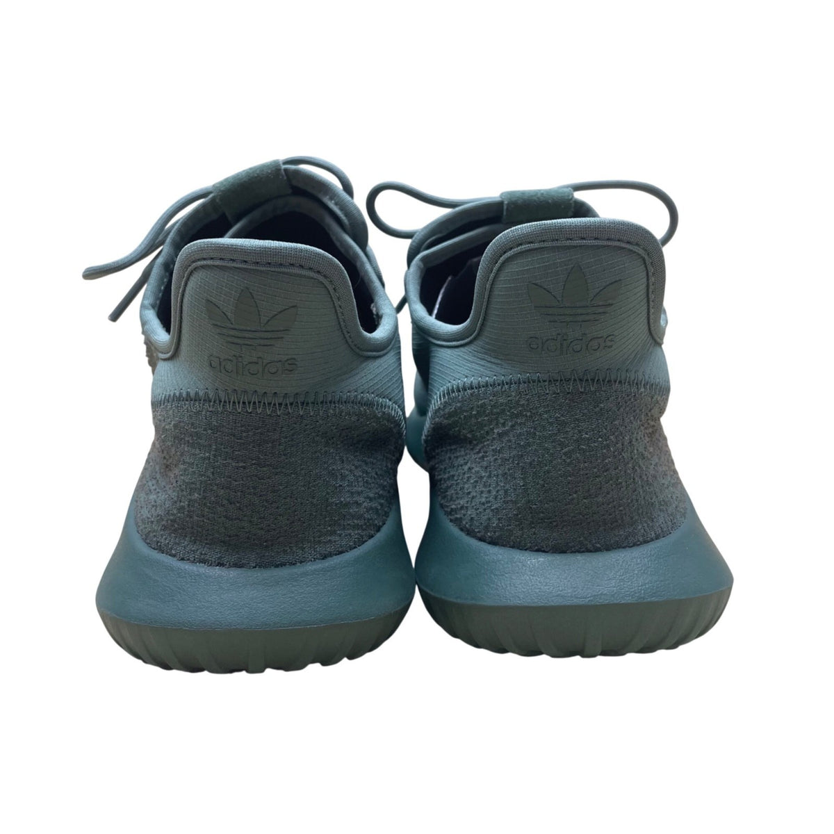 Adidas Men’s Green Knit Lace-Up Tubular Shadow Athletic Sneakers Size 11