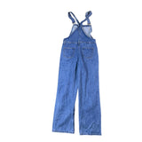 Edikted Womens Blue Denim Straight-Leg Overalls With Adjustable Straps Size M