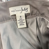 Maison Jules Women's Gray Sequin High Waist Zip Up Skirt Sz 8