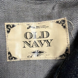 Old Navy Womens Black Denim Button-Up Stretch & Fitted Jacket Size M