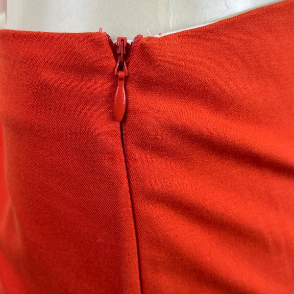 Lands End Mid Rise Slim Leg Red Capri Pants Size 12