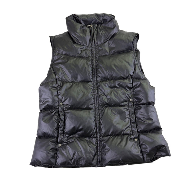 Chaps Womens Black Puffer Vest Lightweight Quilted Sleeveless Size M