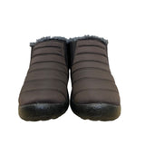 BJ Men’s Brown Quilted Slip-On Fleece-Lined Winter Boots Size 8.5US