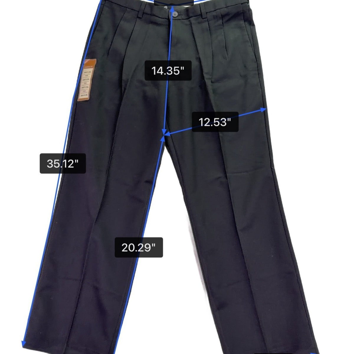 Haggar Mens Black Classic Fit Pleated Cool 18 Dress Pants Size 36W x 29L