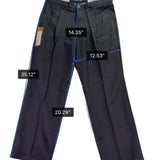 Haggar Mens Black Classic Fit Pleated Cool 18 Dress Pants Size 36W x 29L