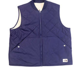 The North Face Mens Navy Quilted Vest With Full Zip Lightweight Jacket