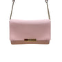 Kate Spade Women’s Pink Saffiano Leather Gold Chain Strap Flap Shoulder Bag