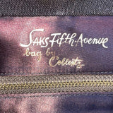 Vintage Saks Fifth Avenue By Coblentz Women’s Brown Framed Gold Clasp Purse