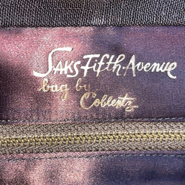 Vintage Saks Fifth Avenue By Coblentz Women’s Brown Framed Gold Clasp Purse