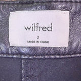 Wilfred Womens Black Faux Leather Straight Leg Pants Size 2