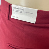 Ann Taylor Womens High Rise Wide Leg Red Pants Sz 0 - New