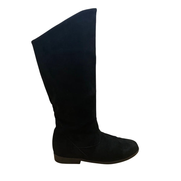 Jack Sprat Women’s Black Faux Suede Knee High Pirate Boots Size 7M