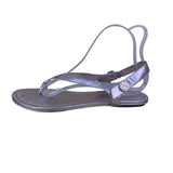 Tory Burch Women’s Rose Gold Leather Logo Accent Thong Sandals Size 11M